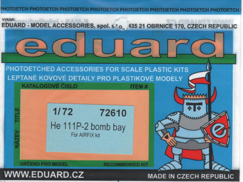 Eduard Ätzteile - He 111P-2 bomb bay