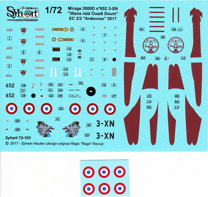 Syhart-Decals - Decals für Mirage 2000D