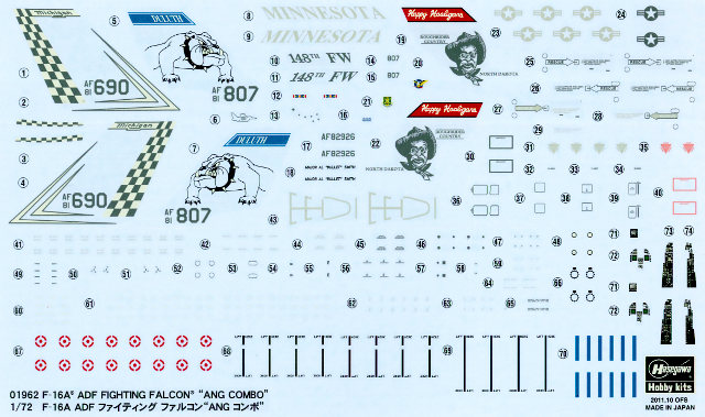 Hasegawa - F-16A ADF Fighting Falcon ANG Combo