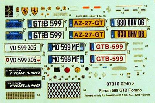 sauber gedruckter Decalbogen