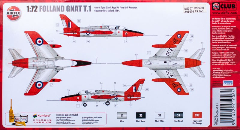 Airfix - Folland Gnat T.1