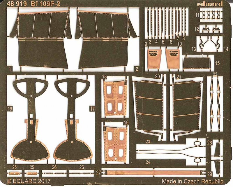 Eduard Ätzteile - Bf 109F-2