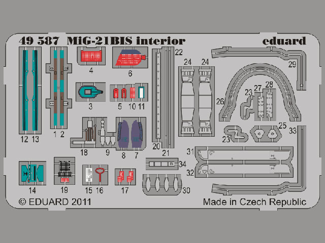 Eduard Ätzteile - MiG-21BIS interior