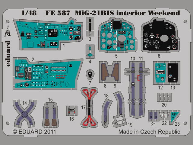 Eduard Ätzteile - MiG-21BIS interior Weekend