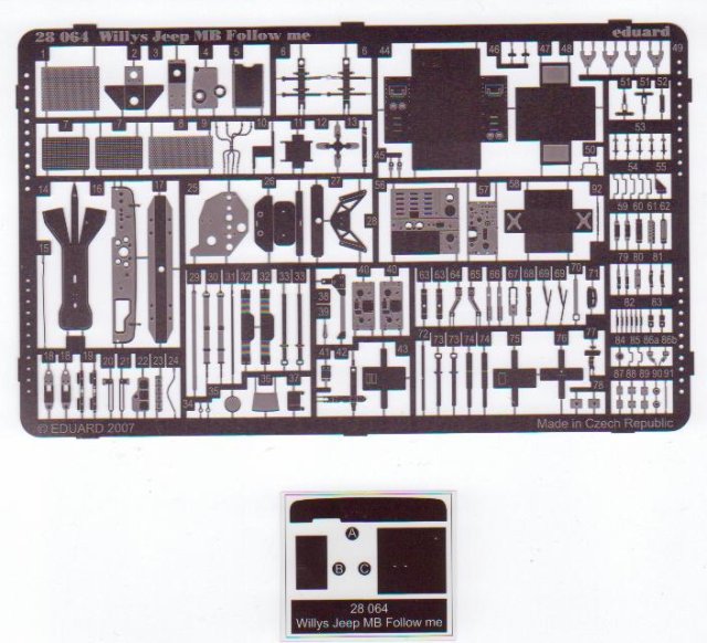 Eduard Ätzteile - Willys Jeep MB Follow Me