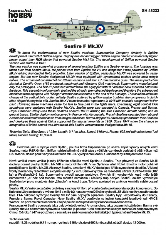 Special Hobby - Seafire Mk.15 "FAA & RCN Service"