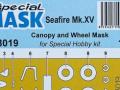 Seafire Mk.XV Canopy and Wheel Mask von Special Mask
