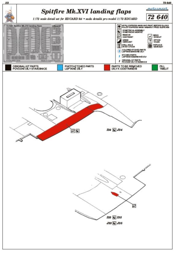 Eduard Ätzteile - Spitfire Mk. XVI landing flaps