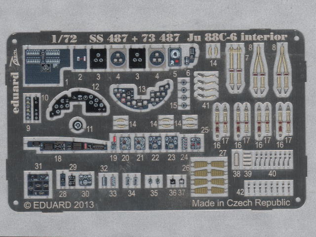 Eduard Ätzteile - Ju 88C-6 interior S.A.