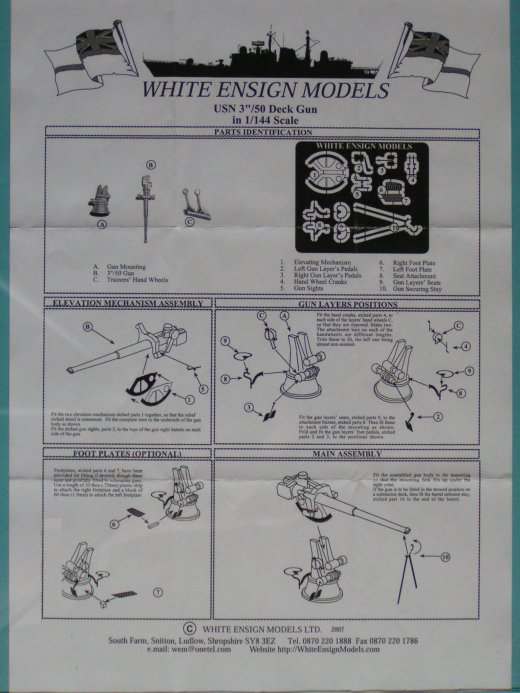 White Ensign Models - USN 3"/50 Deckgeschütz