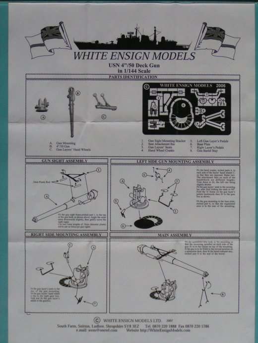 White Ensign Models - USN 4"/50 Deckgeschütz
