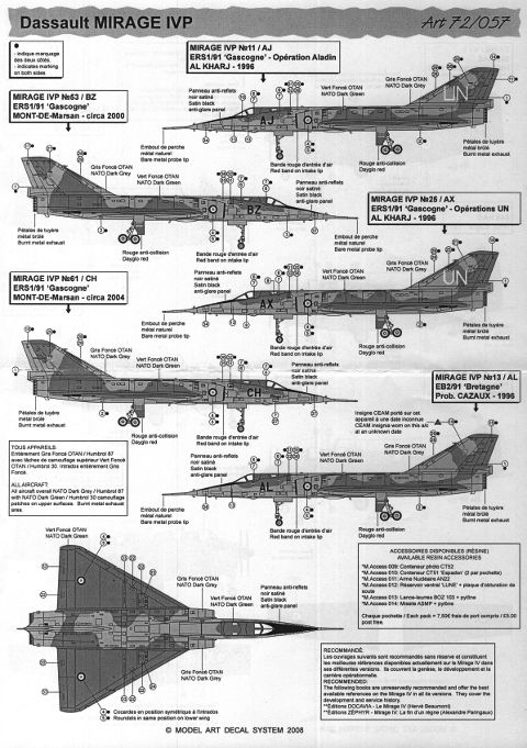 Model Art - Dassault Mirage IVP, A.L.A.T., Fairey Gannet COD AS.4