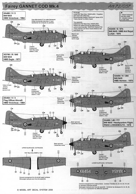 Model Art - Dassault Mirage IVP, A.L.A.T., Fairey Gannet COD AS.4