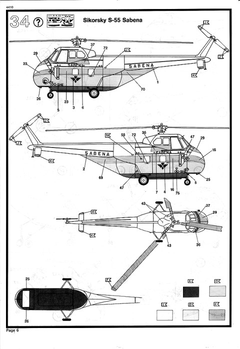 Revell - Sikorsky S-55 Sabena