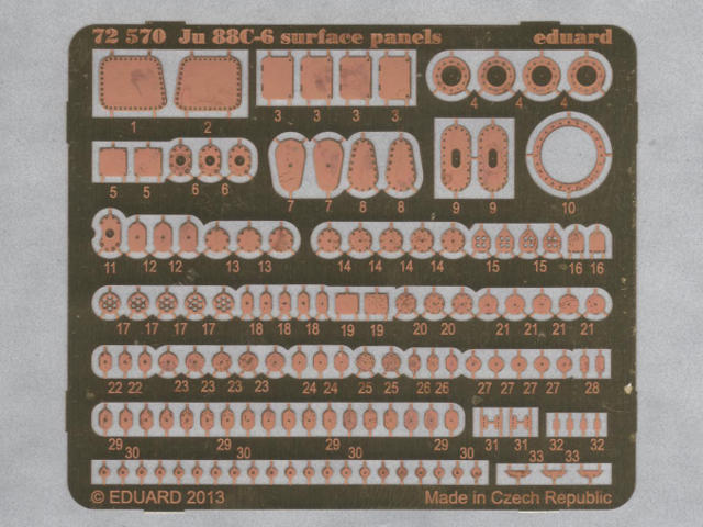 Eduard Ätzteile - Ju 88C-6 surface panels S.A.