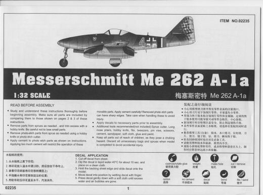 Trumpeter - Messerschmitt Me 262 A-1a