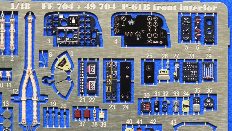 Eduard Ätzteile - P-61B front interior S.A.