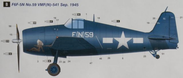 Trumpeter - Grumman F6F-5N Hellcat - Night Fighter