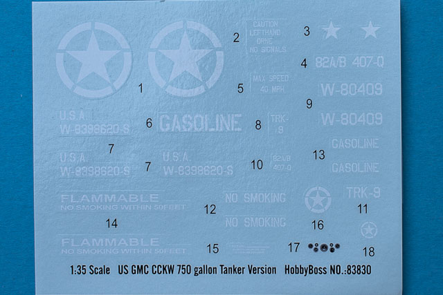 HobbyBoss - US GMC CCKW 750 gallon Tanker