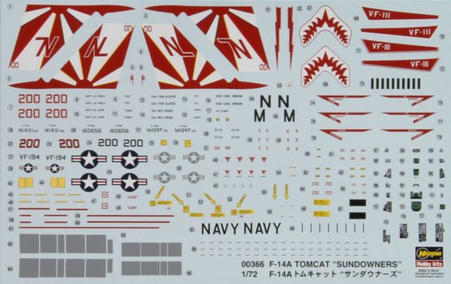 Hasegawa - F-14A Tomcat 'Sundowners'