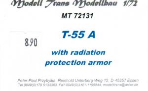 T-55A with radiation protection armor