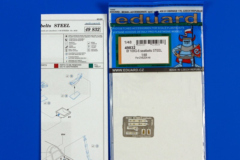 Eduard Ätzteile - Bf 109G-6 seatbelts steel