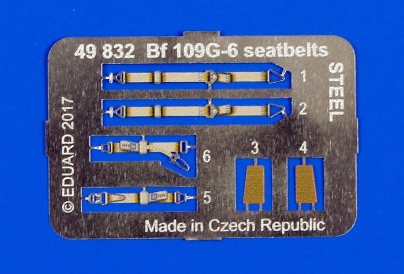 Eduard Ätzteile - Bf 109G-6 seatbelts steel