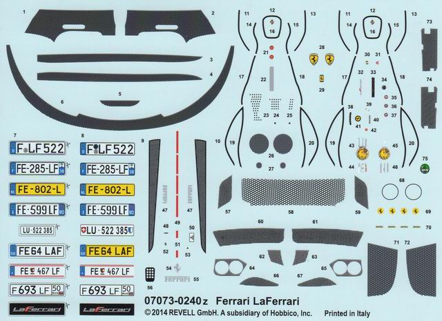 Der Decalbogen wurde sauber und versatzfrei gedruckt.