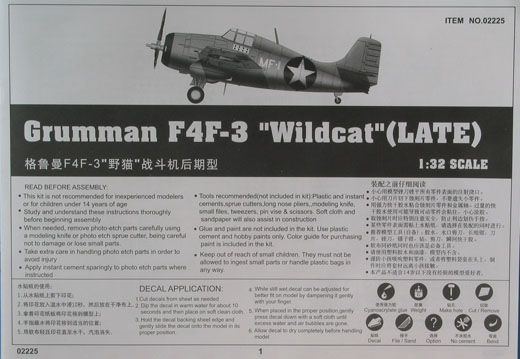 Trumpeter - Grumman F4F-3 Wildcat