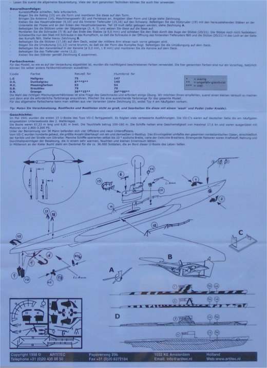 Artitec - Typ VIIc U-Boot