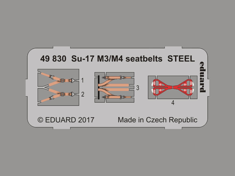 Eduard Ätzteile - Su-17 M3/M4 seatbelts STEEL