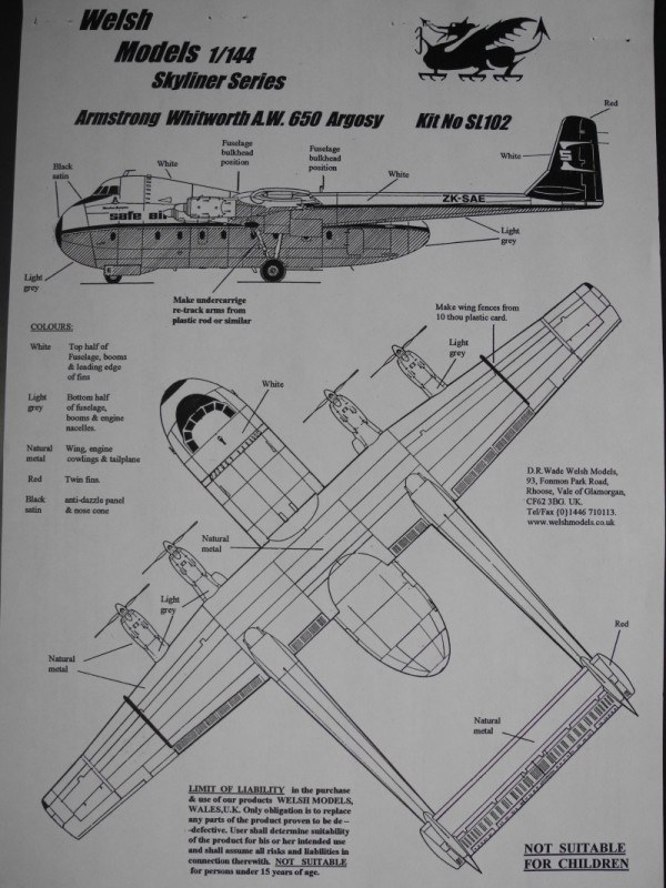 Welsh Models - Armstrong Whitworth A.W. 650 Argosy