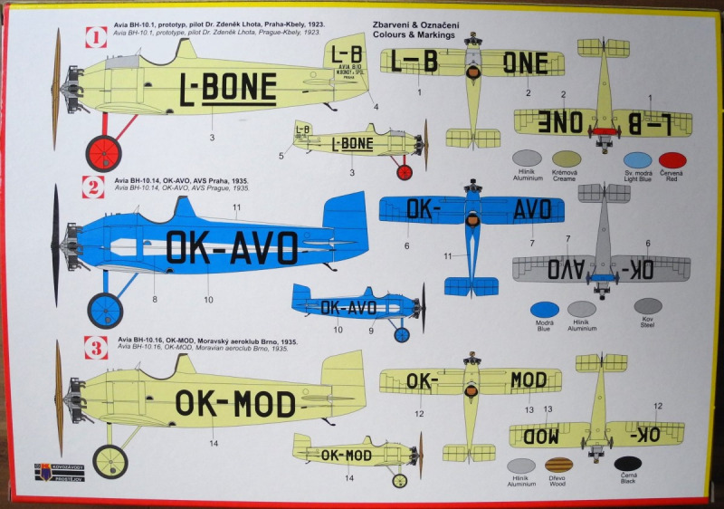 Die Rückseite der Box zeigt die 3 Decal-Optionen