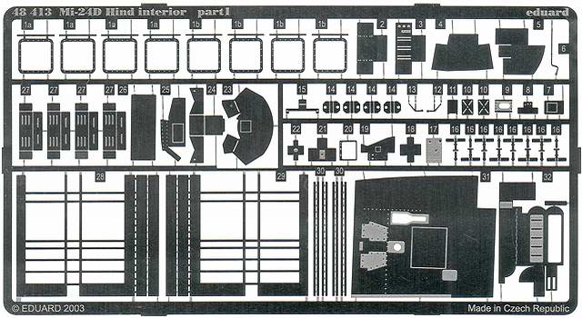 Eduard Ätzteile - Mi-24D Hind Interior 