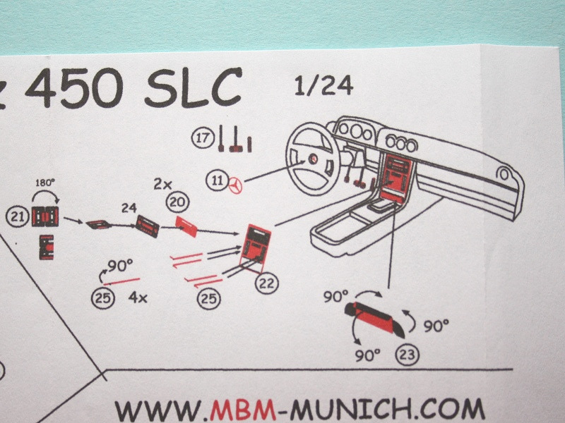 Fotoätzteile für Mercedes Benz 450 SLC und 500 SLC