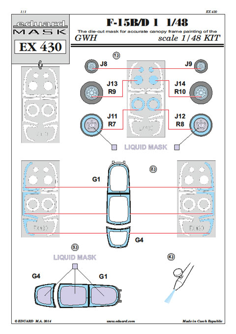 Eduard Mask - F-15B/D 1 Masken