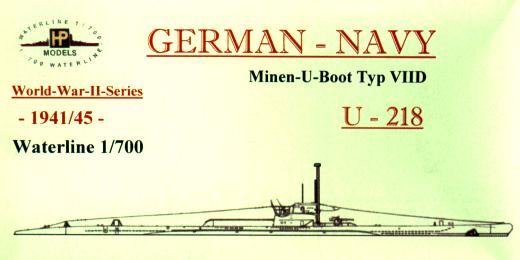 HP-Models - Minen-U-Boot Typ VIID U-218 (1941/45)