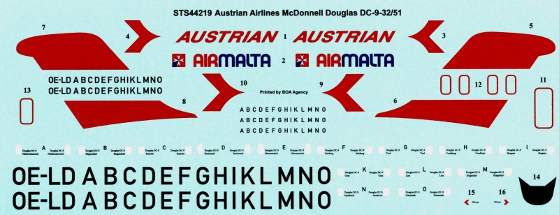 TwoSixModels - Austrian Airlines McDonnell Douglas DC-9-32/51