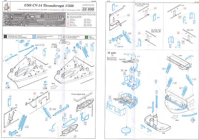 Eduard Ätzteile - CV-14 USS Ticonderoga