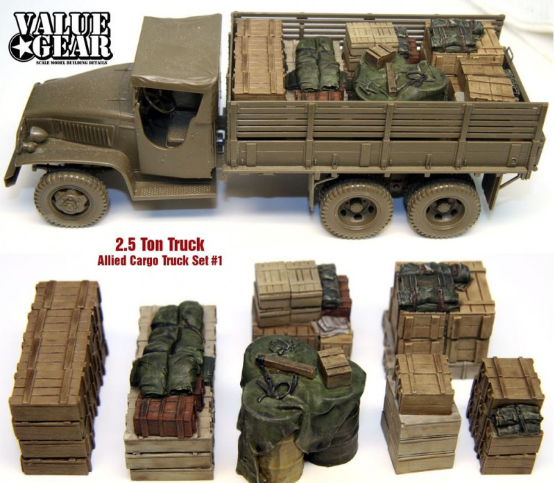 Value Gear Details - WWII US 2.5 ton Allied Cargo Truck Loads Set #1