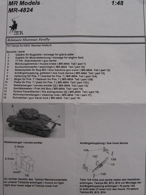 MR Models - Zurüstset für Sherman Firefly