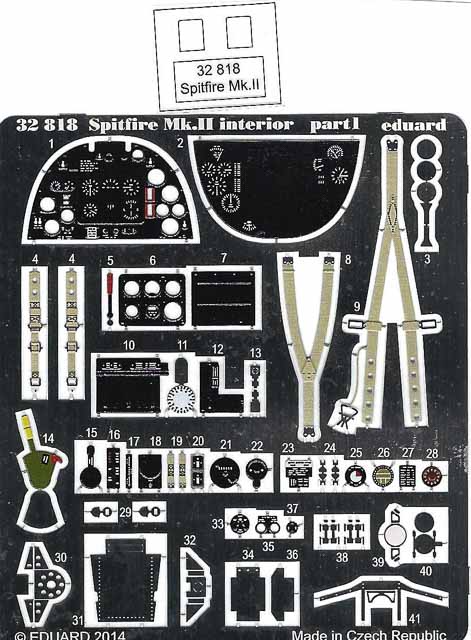 Eduard Ätzteile - Spitfire Mk.II interior self adhesive