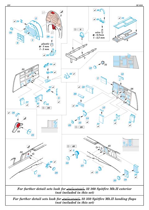 Eduard Ätzteile - Spitfire Mk.II interior self adhesive