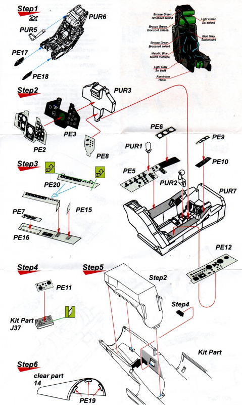 CMK - SK-37 Viggen Cockpit-Set