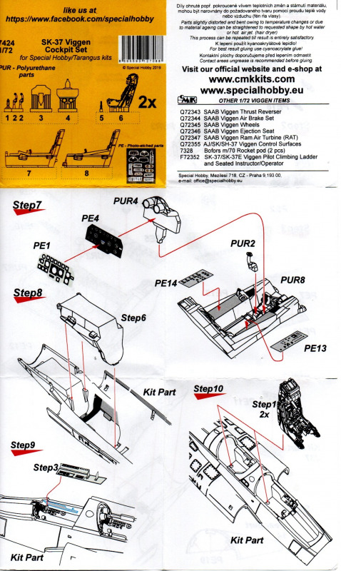 CMK - SK-37 Viggen Cockpit-Set