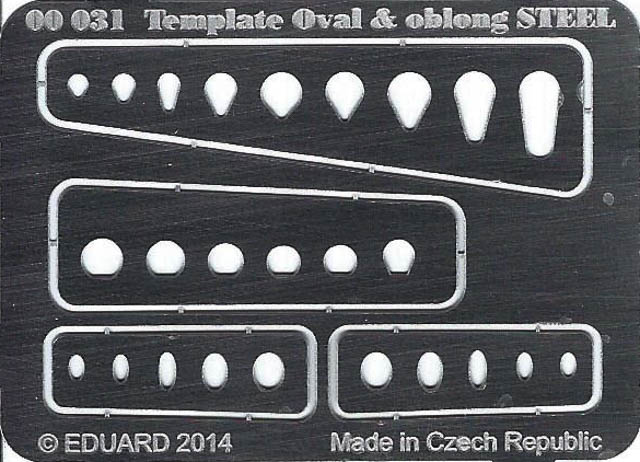 Eduard - Template ovals & oblong steel