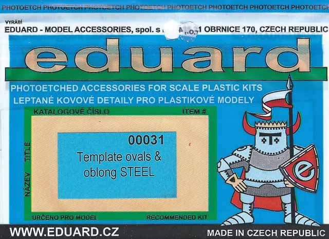 Eduard - Template ovals & oblong steel