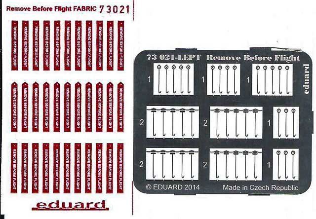 Eduard Ätzteile - Remove Before Flight