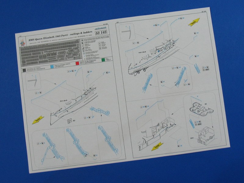 Eduard Ätzteile - HMS Queen Elizabeth 1943 Pt 1