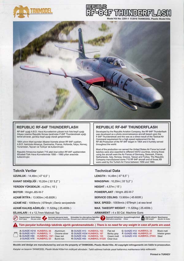 Republic RF-84F Thunderflash
